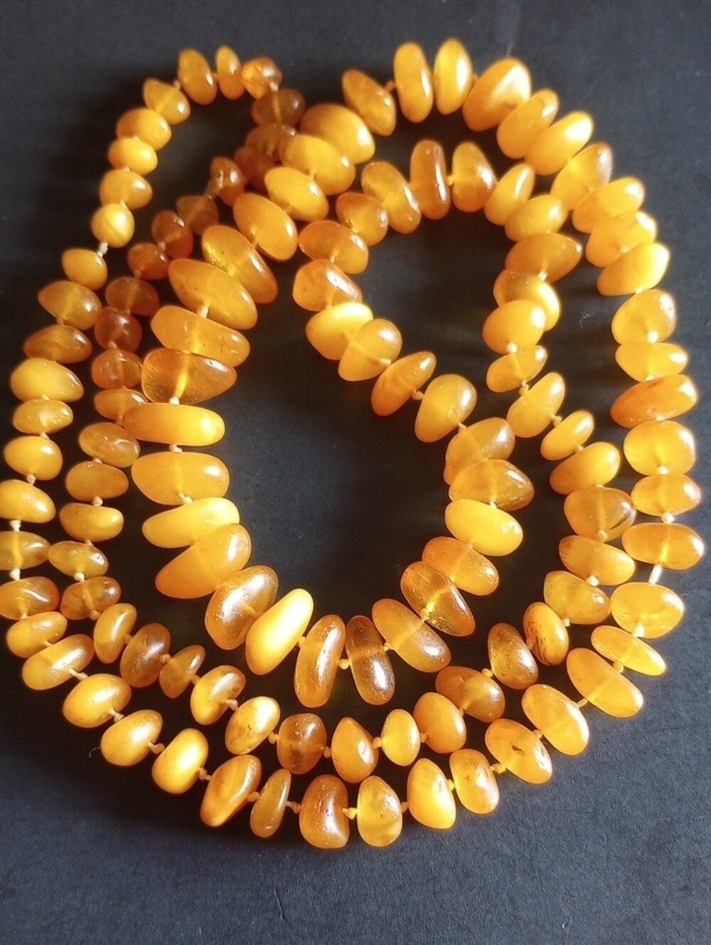 BALTIC  AMBER BUTTERSCOTCH HONEY  Necklace   Women's Jewelry 27" LONG